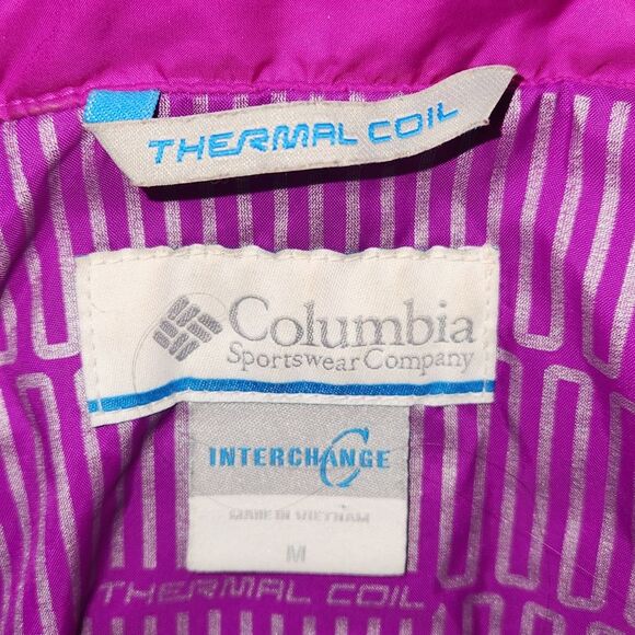 Columbia Interchange Dark Pink Insulated Jacket Women M Coat Polyester Nylon - Picture 5 of 10